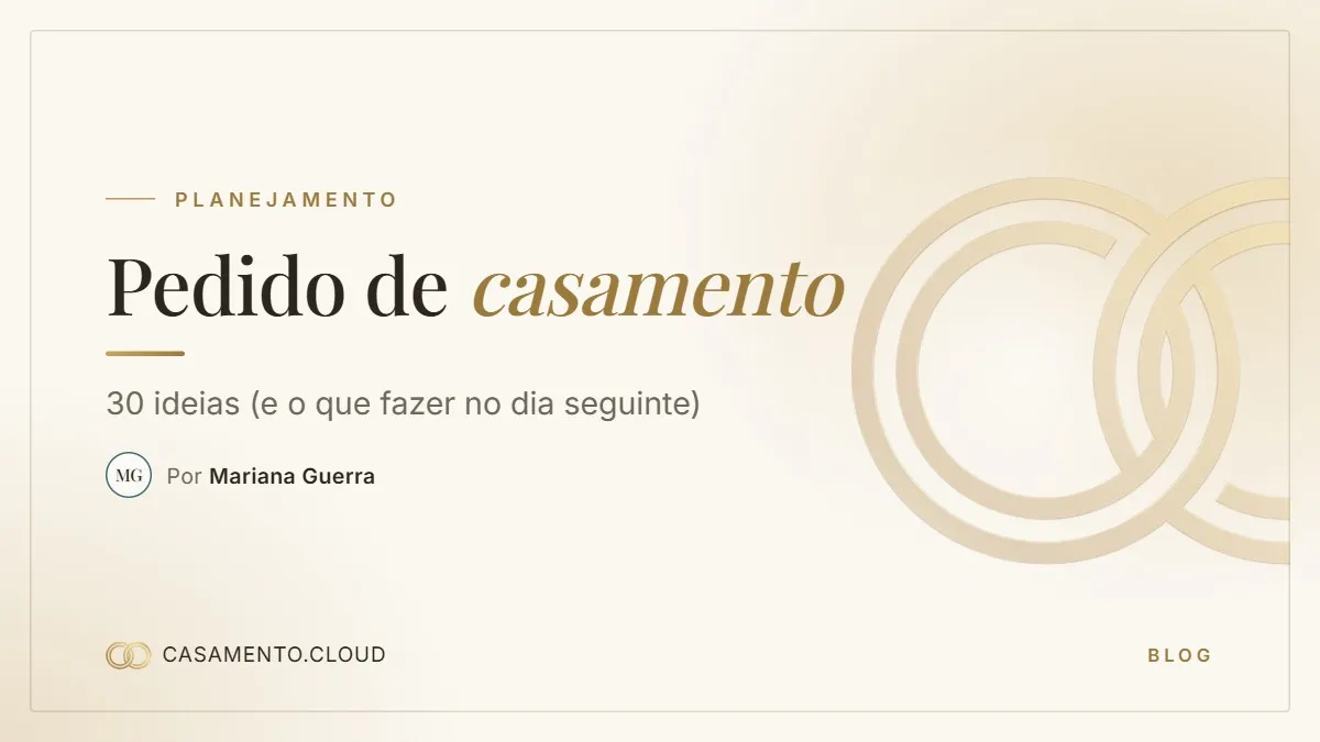 Capa com o título Pedido de casamento sobre fundo creme e dois anéis dourados em traço
